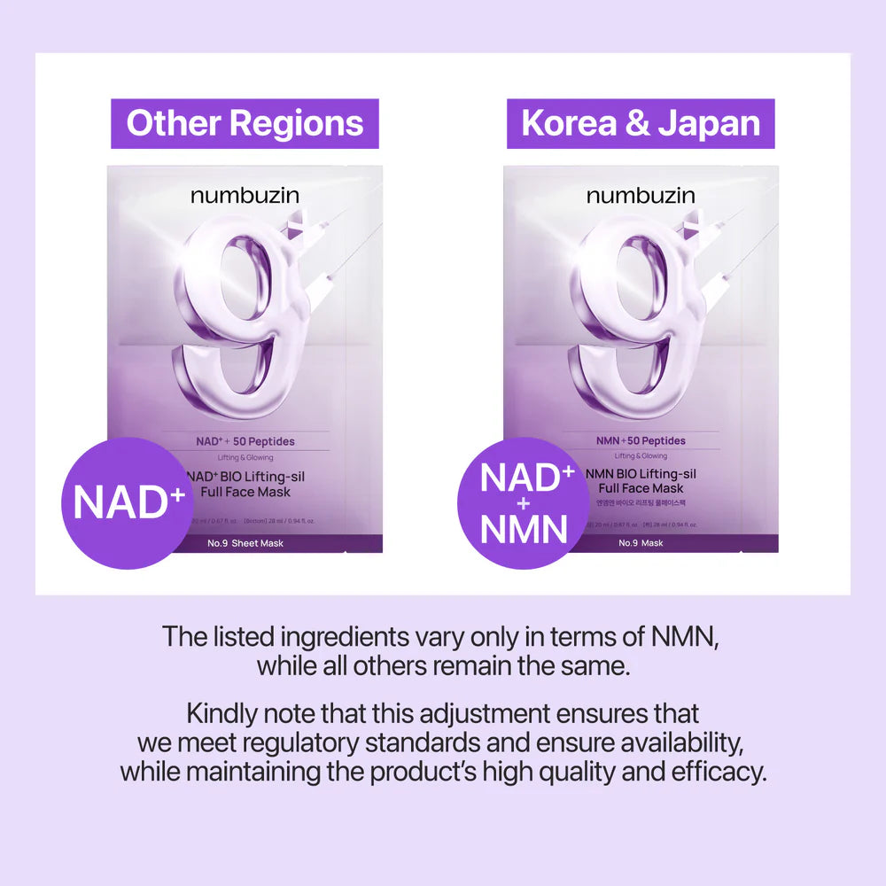 No.9 NAD Bio Lifting Full Cover Facial Mask (4ea)