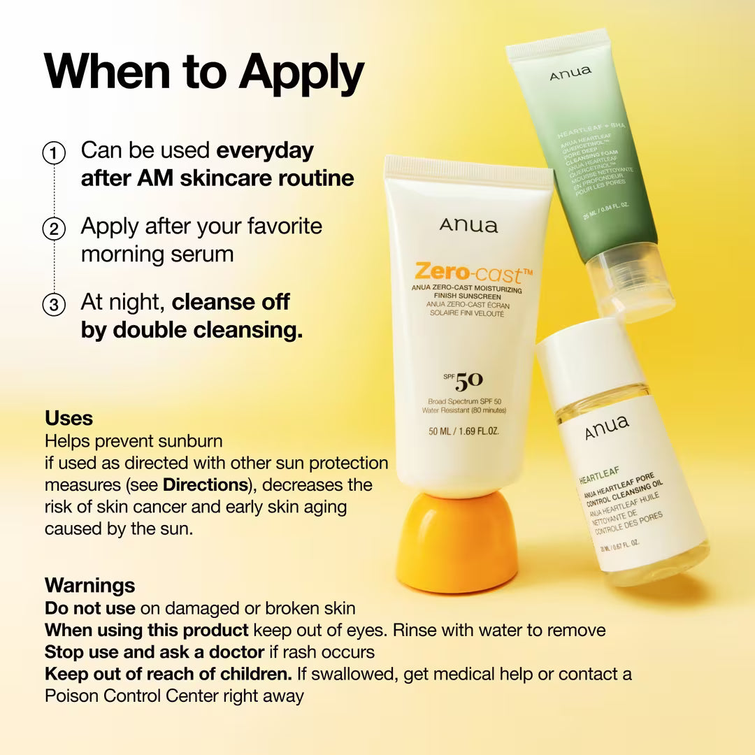 Zero Cast Moisturizing Finish Sunscreen