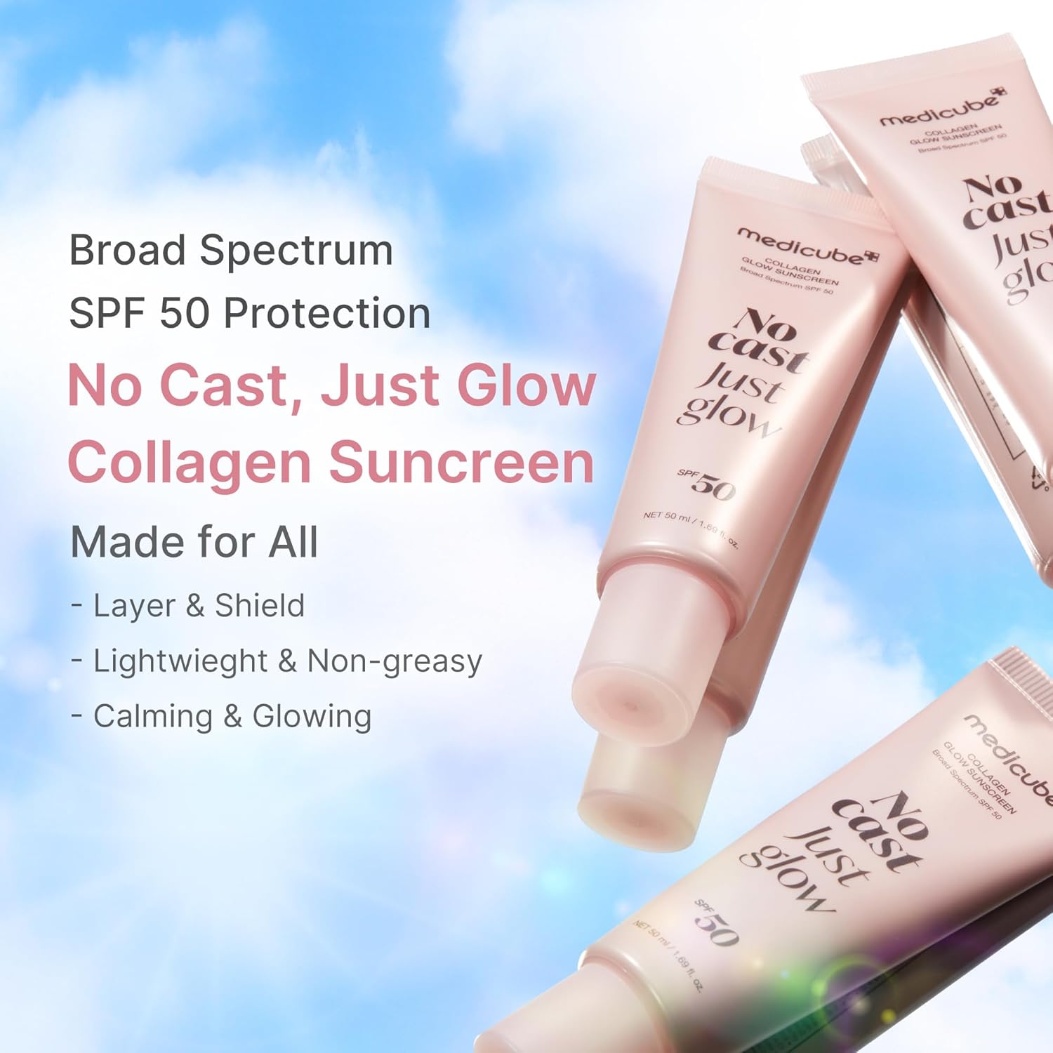 No Cast Just Glow Collagen Sunscreen SPF 50
